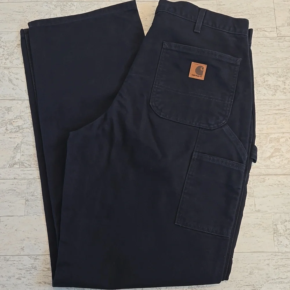 NWT Carhartt Mens Loose Fit Washed Duck Work Dungaree Size 34x34 34 Straight - Picture 2 of 10